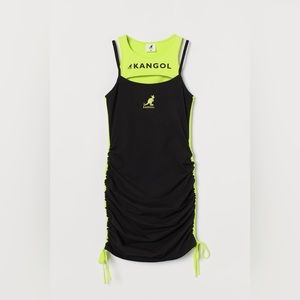 H&M Bodycon Dress Neon Green and Black
